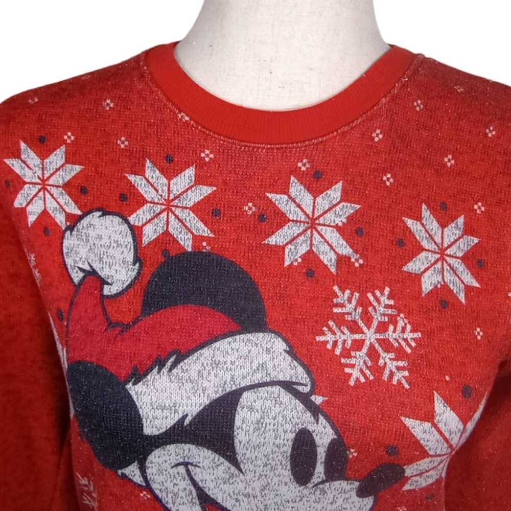 Disney DISNEY MICKEY MOUSE Red CHRISTMAS Sweater … - image 5