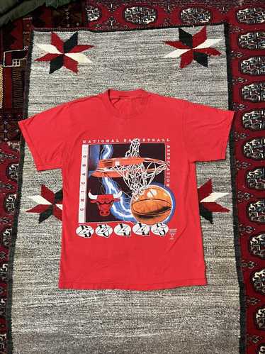Vintage Chicago Bulls Printed Cartoon Team T-Shirt - L — Pop