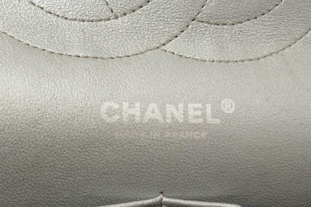 Chanel Chanel Grey Leather Large Double Flap Shou… - image 8