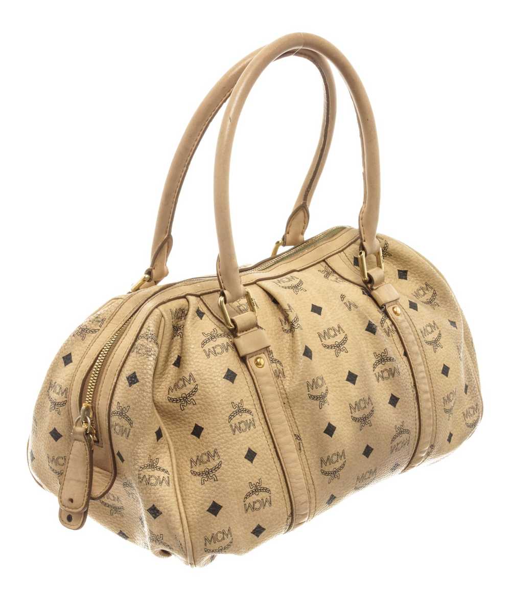 MCM MCM Beige Visetos Leather Shoulder Bag - image 3