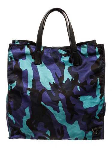 Prada Prada Blue Camo Nylon Tote Bag