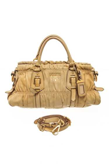 Prada Prada Light Brown Leather Shoulder Bag