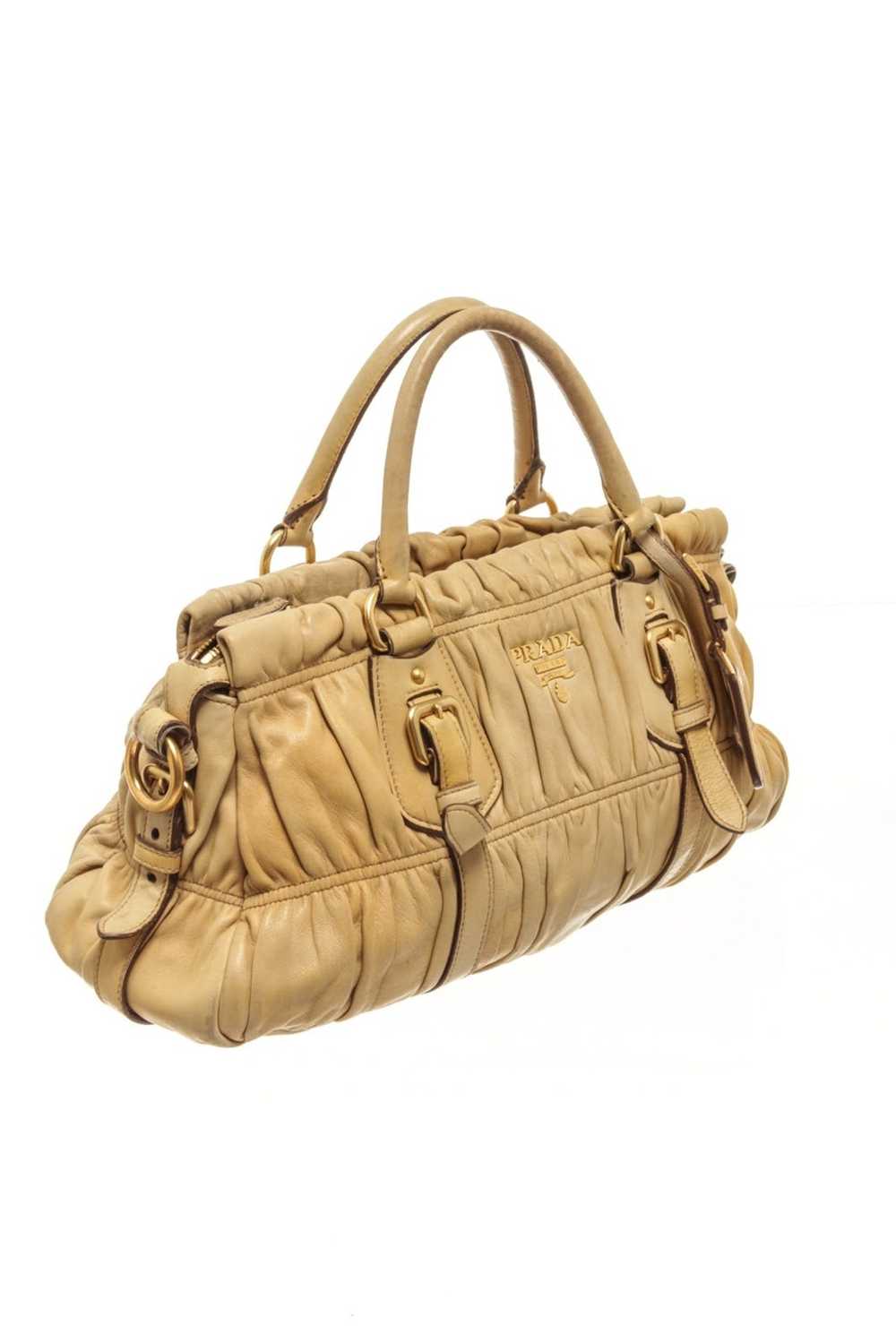 Prada Prada Light Brown Leather Shoulder Bag - image 3