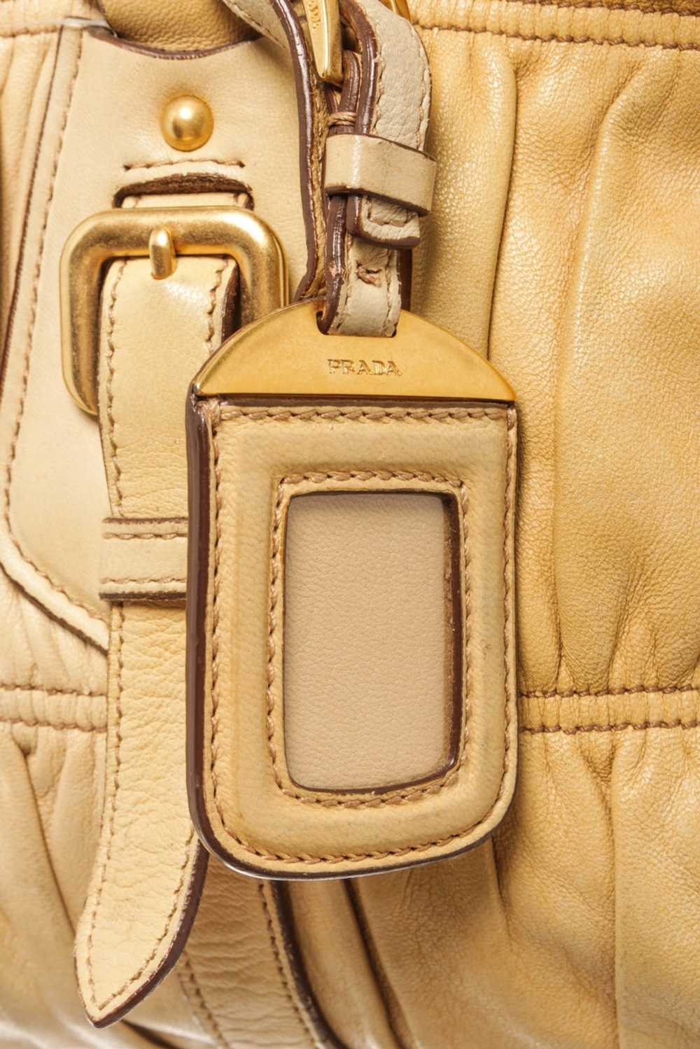 Prada Prada Light Brown Leather Shoulder Bag - image 8
