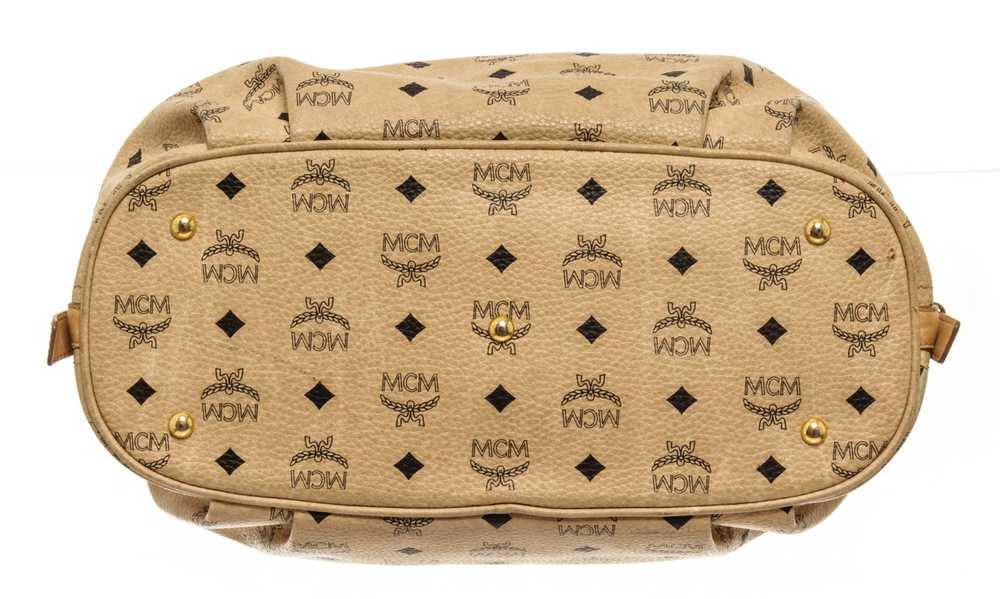 MCM MCM Cream Coated Canvas Visetos Hobo bag - image 4