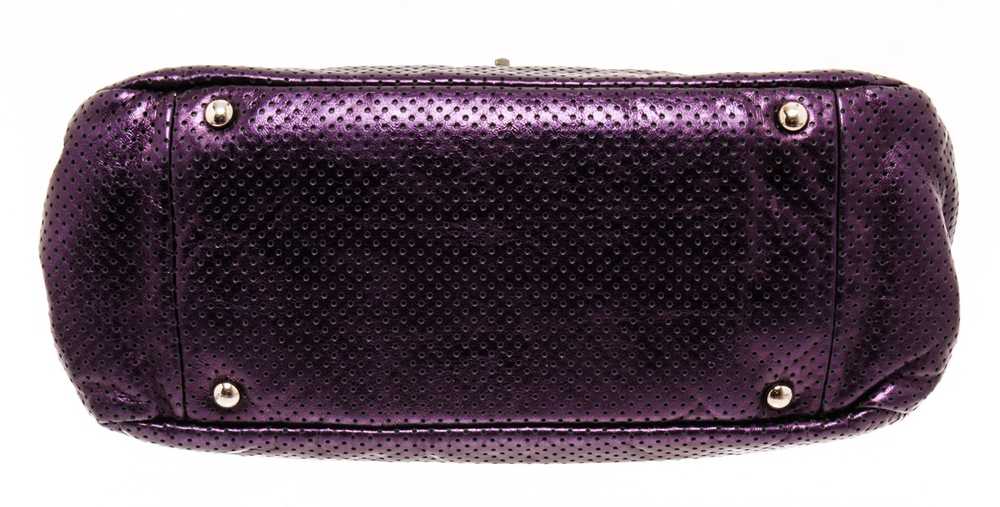 Chanel Chanel Metallic Purple Leather Drill Accor… - image 5