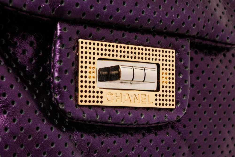 Chanel Chanel Metallic Purple Leather Drill Accor… - image 6