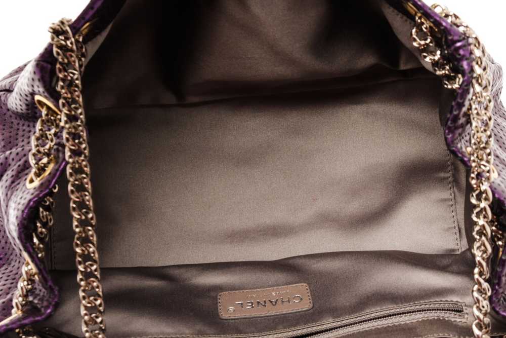 Chanel Chanel Metallic Purple Leather Drill Accor… - image 9