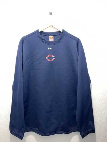 Nike Men's Chicago Bears Logo Long Sleeve Cotton Navy T-Shirt