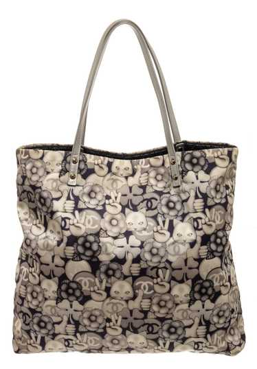 Chanel Chanel White Navy Emotion Camellia Printed 