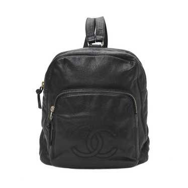 CHANEL CC BACKPACK LARGE TERRY DRAWSTRING BLACK RARE!!