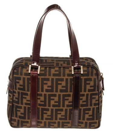 Fendi Brown Zucca Leather Soft Trunk Handle Bag QBB51R3JIB000