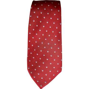 Vintage Red Pierre Balmain Silk Tie