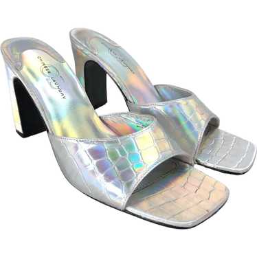 90s Chinese Laundry Holographic Sandals Heels Size