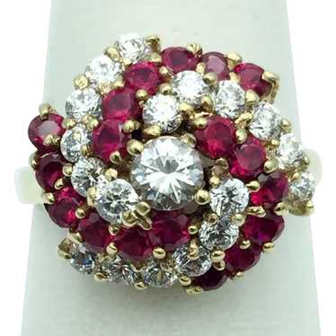 10K Spinel and Cubic Zirconia Ring - image 1