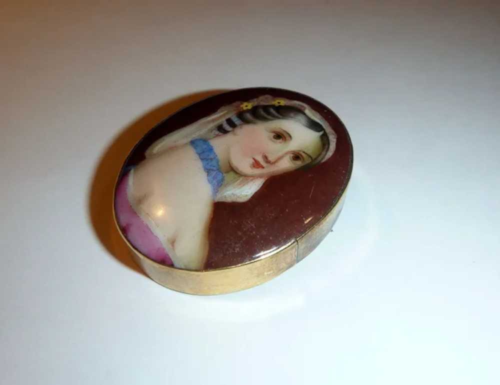 Antique Victorian Portrait Pin - image 5