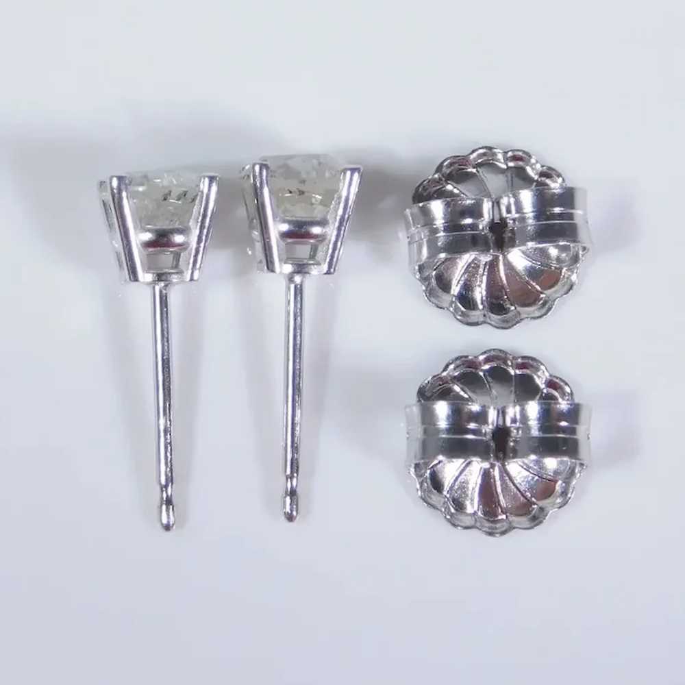 Beautiful .84ctw Diamond Solitaire Stud Earrings … - image 4