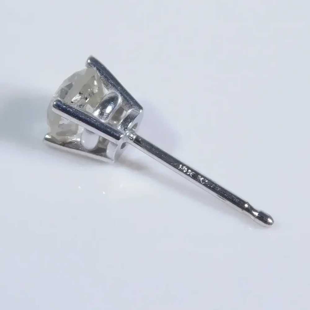 Beautiful .84ctw Diamond Solitaire Stud Earrings … - image 5