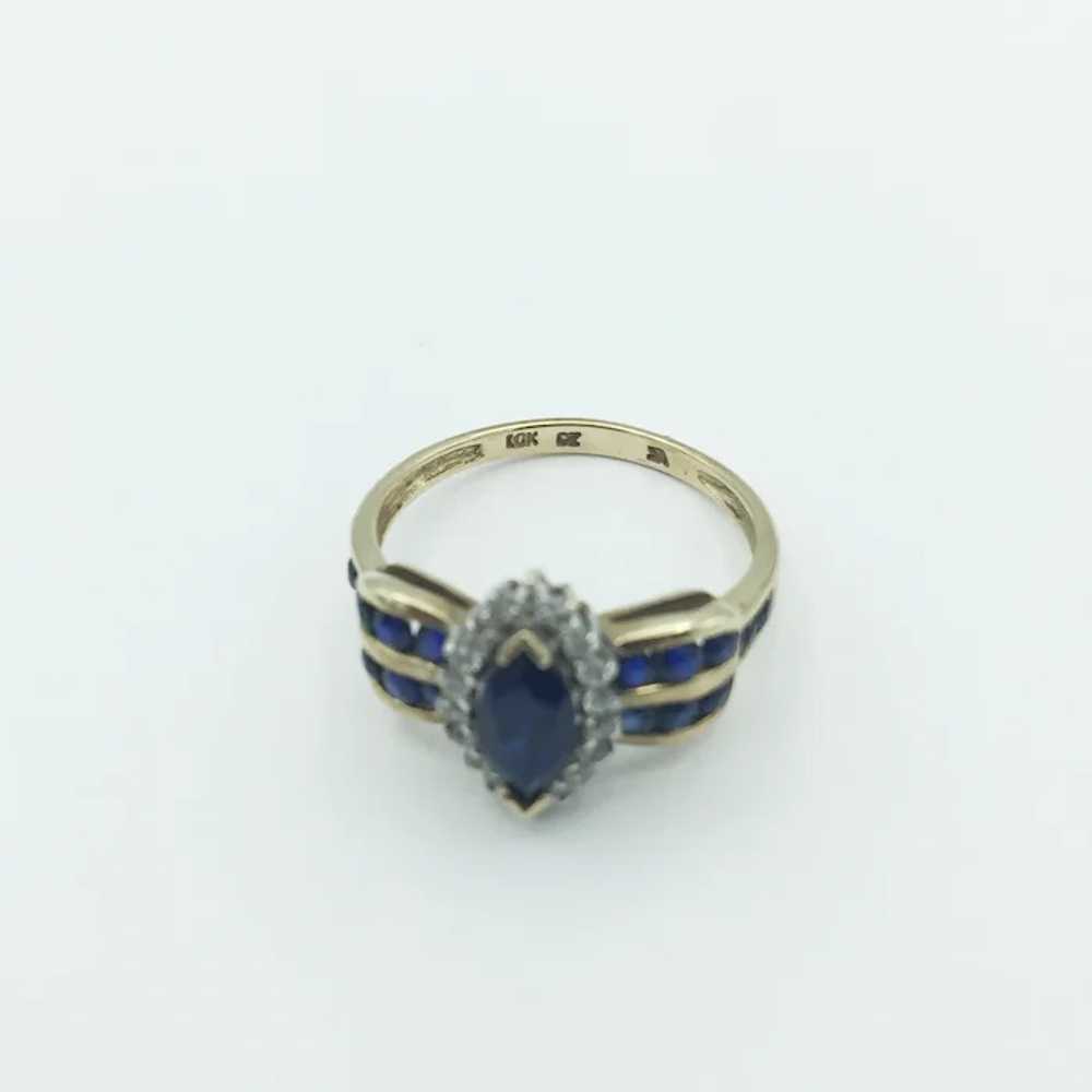 10K Sapphire and Diamond Ring - image 4