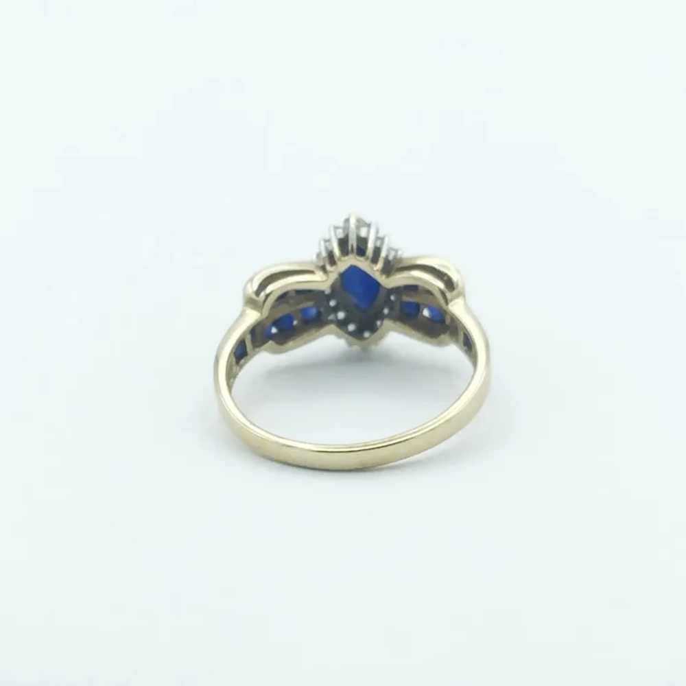 10K Sapphire and Diamond Ring - image 5