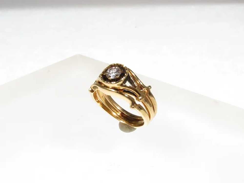 18kt .25Ct Round Diamond Ring - image 2