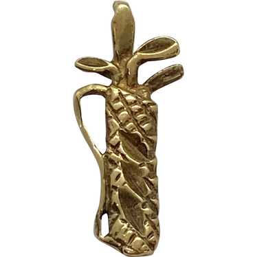 Small Golf Bag Vintage Charm 14K Gold Michael Ant… - image 1