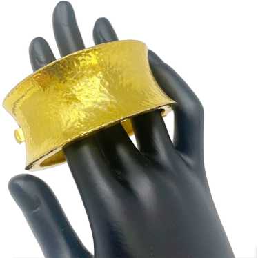 672 vintage Jose & Maria Barrera Gold Cuff Bracel… - image 1