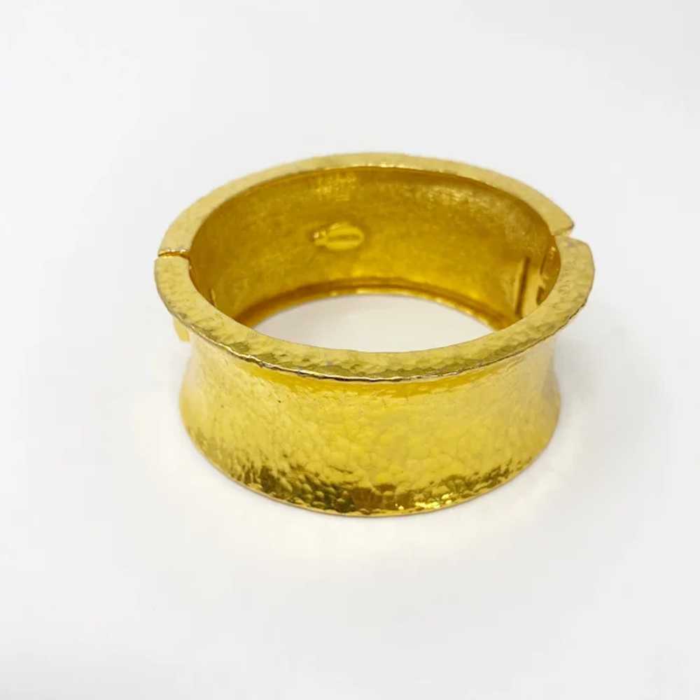 672 vintage Jose & Maria Barrera Gold Cuff Bracel… - image 4