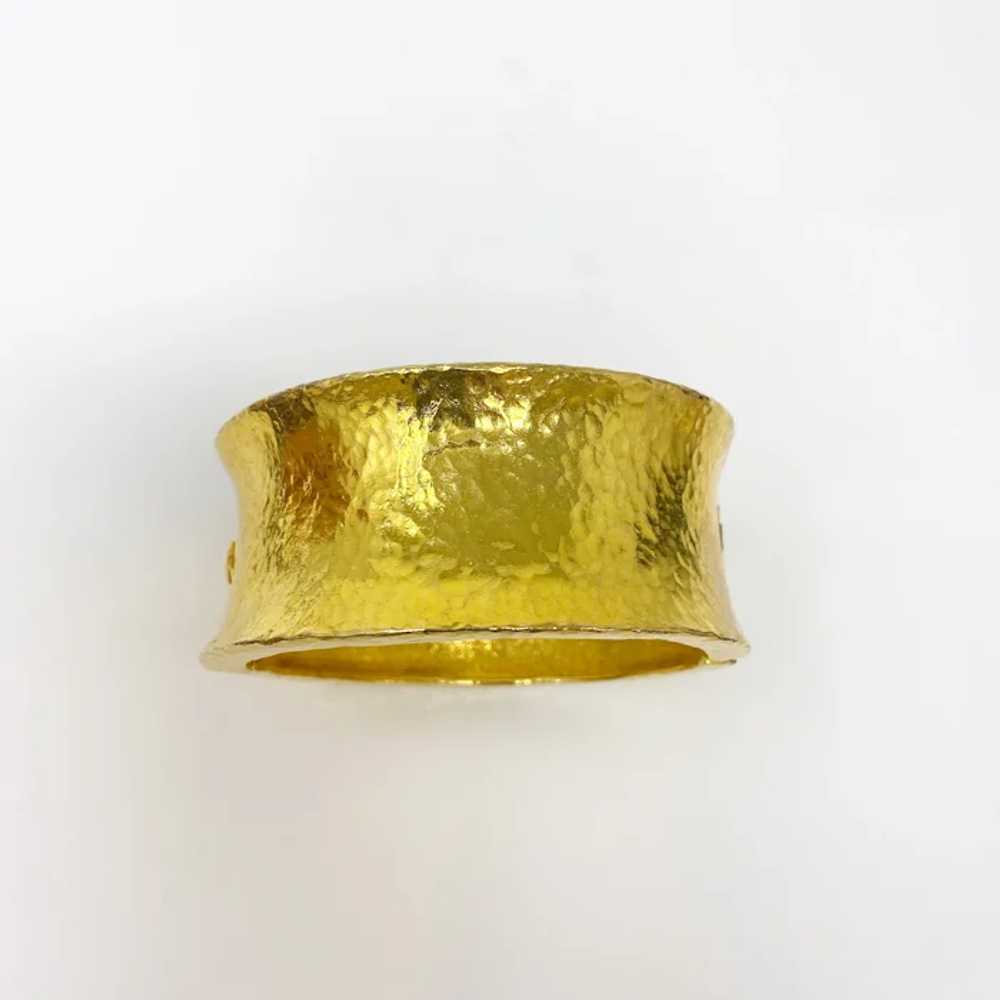 672 vintage Jose & Maria Barrera Gold Cuff Bracel… - image 5