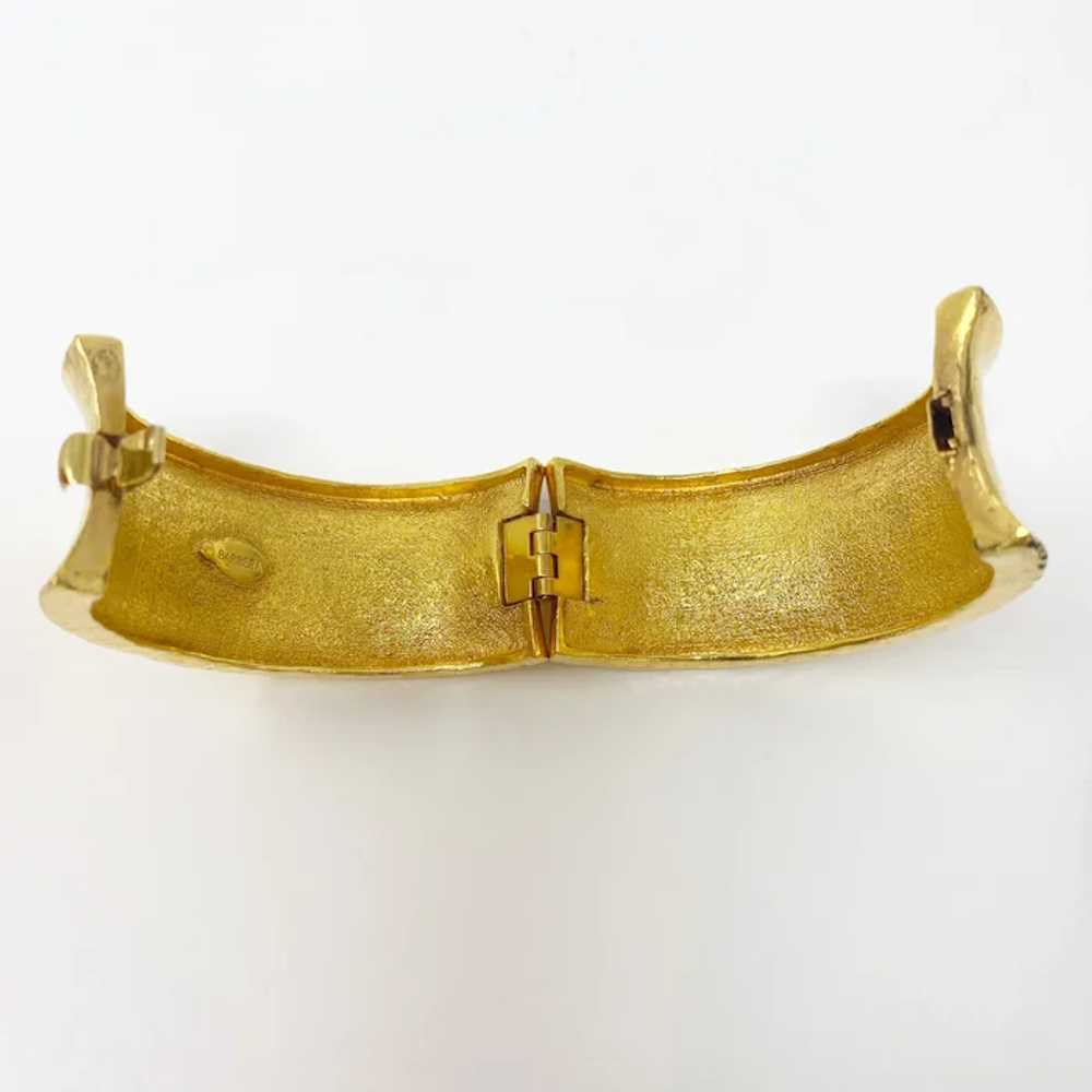 672 vintage Jose & Maria Barrera Gold Cuff Bracel… - image 7