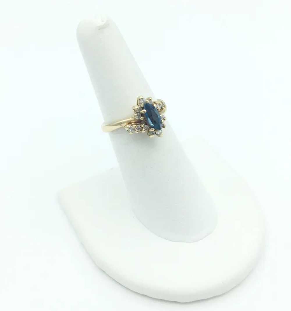 14K Topaz and Diamond ring - image 2