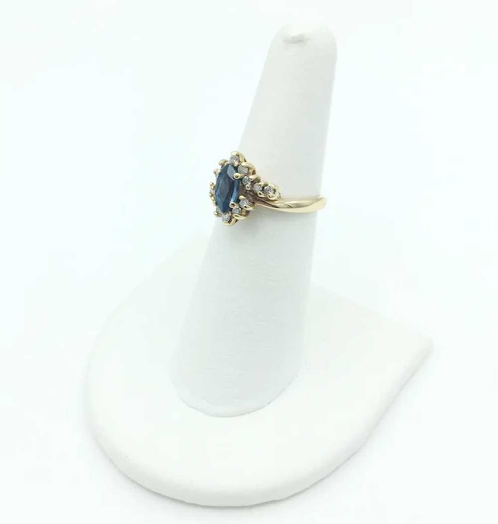 14K Topaz and Diamond ring - image 3