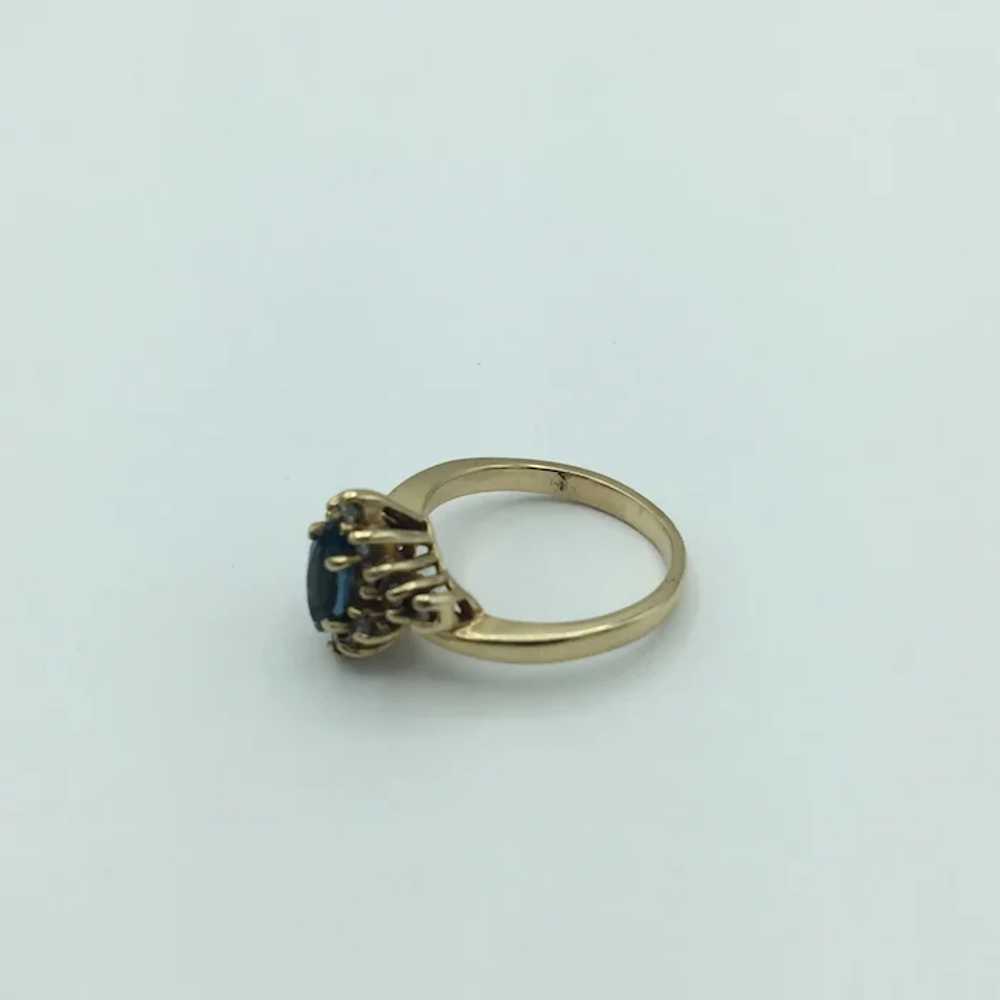 14K Topaz and Diamond ring - image 4