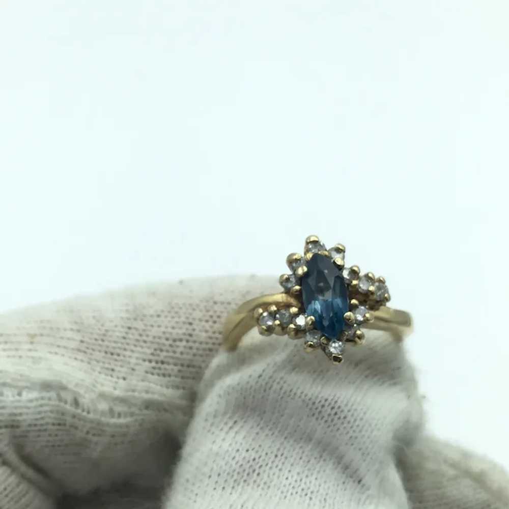 14K Topaz and Diamond ring - image 6