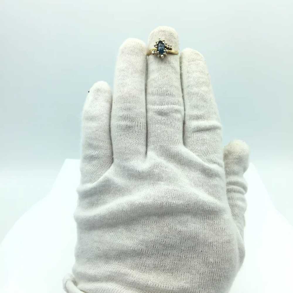 14K Topaz and Diamond ring - image 7