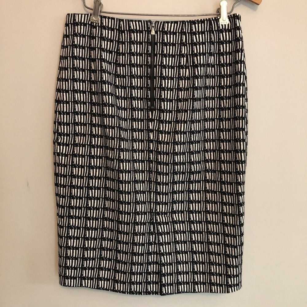 Designer Adrianna Papell Pencil Skirt Black White… - image 2