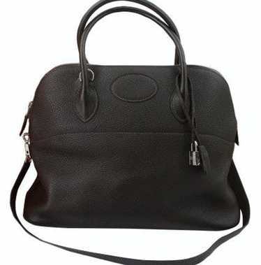 HERMÈS Handbag Bolide Hermès Leather Black GHW Vintage W/Box
