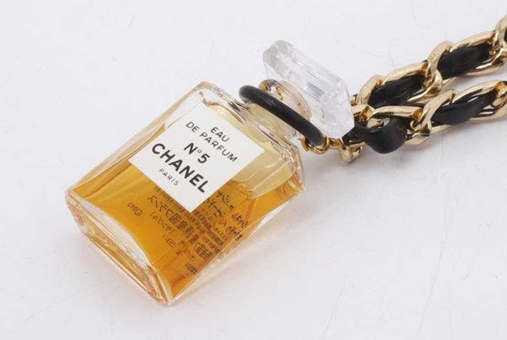 Chanel Chanel Gold-tone Perfume Bottle Charm Neck… - image 2