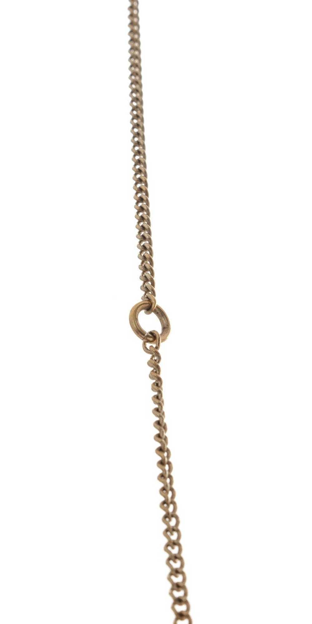 Chanel Chanel CC Dangle Pearl Pendant Gold-tone N… - image 3