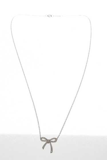Tiffany & Co. Tiffany & Co. Silver Bow Pendant Ne… - image 1