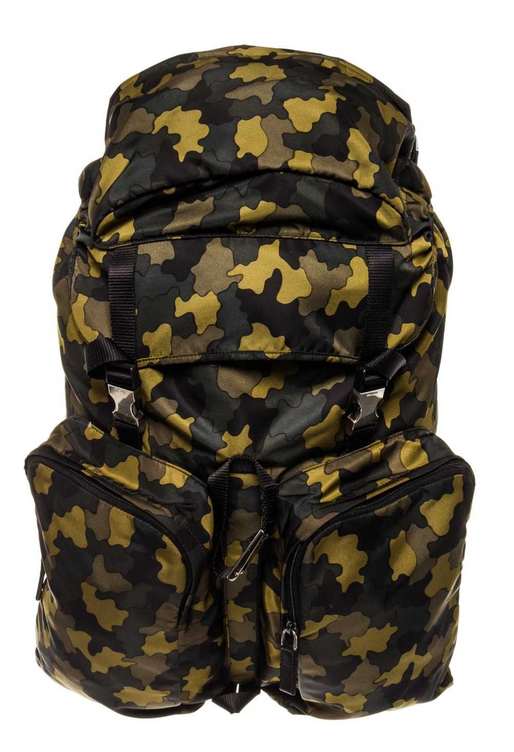 Prada Prada Green Yellow Multicolor Printed Camo … - image 1