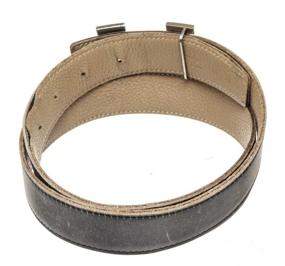 Hermes Constance 35mm Gold H White Grain Brown Reversible Belt 100cm