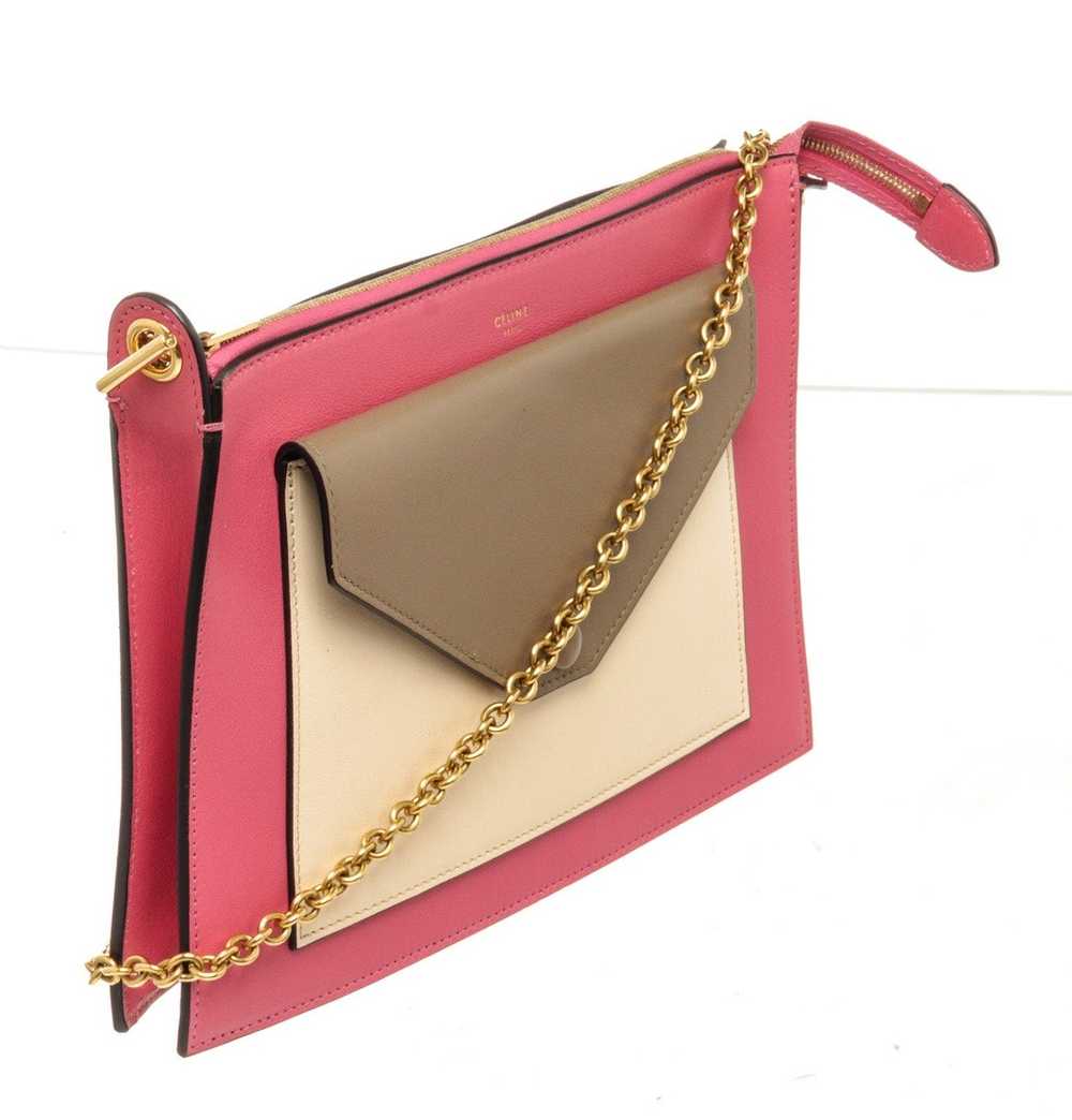 Celine Celine Multicolor Leather Pocket Clutch Bag - image 2