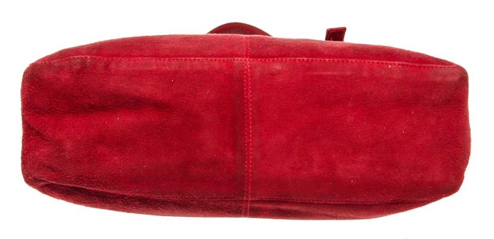 Fendi Fendi Red Leather Zucca Mama Baugette Shoul… - image 4