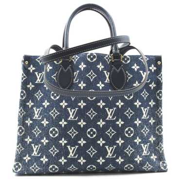 Louis Vuitton Escale Onthego GM Tote Bag M45120 Blue Hand Purse Scarf Auth  New