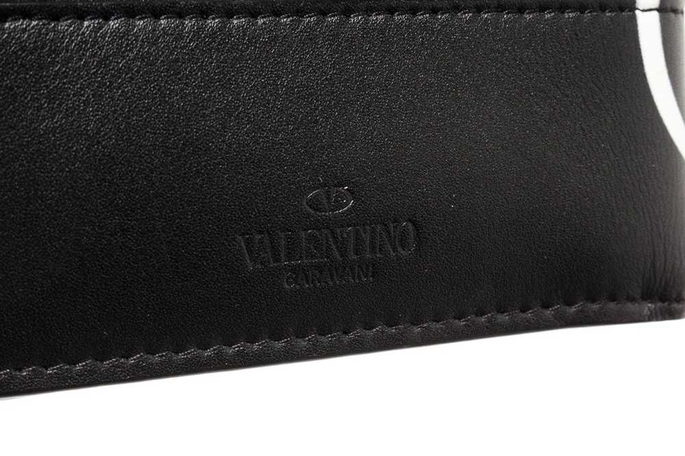 Valentino Valentino Black Leather Logo Print Bifo… - image 5