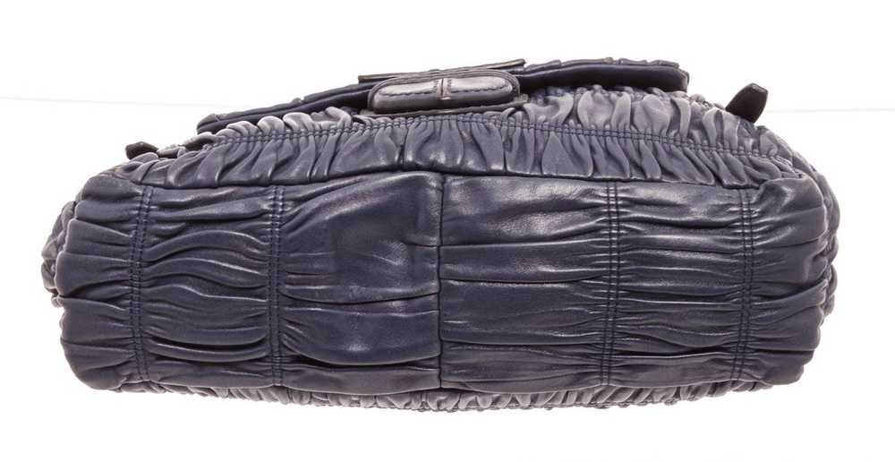 Prada Prada Navy Blue Nappa Leather Gaufre Should… - image 4