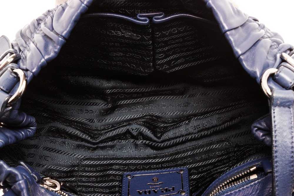 Prada Prada Navy Blue Nappa Leather Gaufre Should… - image 5