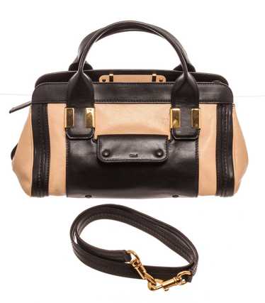 Luxury bag - Alice Chloé mini bag in black leather and python.