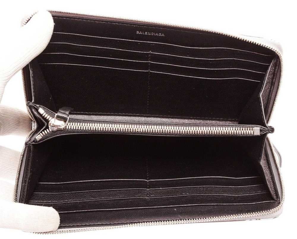 Balenciaga Balenciaga Silver Leather Zippy Wallet - image 3